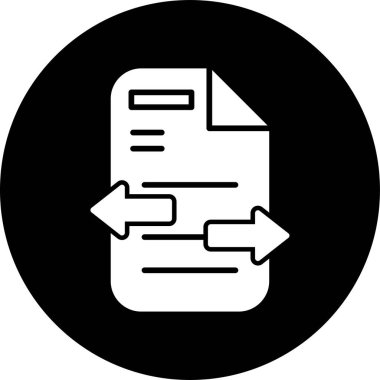 Bir belge simgesinin temiz ve basit vektör illüstrasyonu.