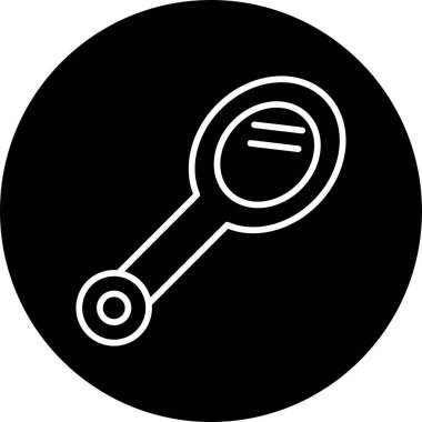 Ayna simgesinin basit vektör illüstrasyonu