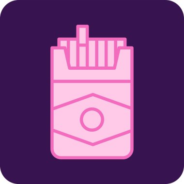 Sigara ile açılan kutunun basit doğrusal çizimi