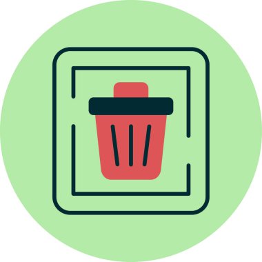 Çöp işaretinin basit doğrusal resmi