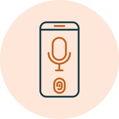 Web kullanımı için tasarlanmış ses kayıt sembolünün grafiksel çizimi.