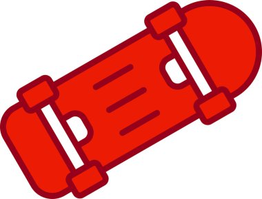 kaykay web simgesi, vektör çizim 