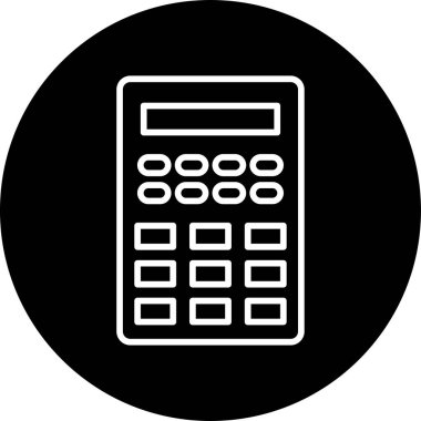 Web kullanımı için soyut bir biçimdeki vektör hesap makinesi sembolü.