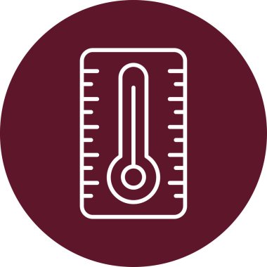 Basit termometre simgesi vektör illüstrasyonu