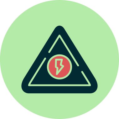 Yüksek Voltaj simgesi, vektör illüstrasyonu