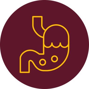 Mide ağrısı web simgesi vektör illüstrasyonu