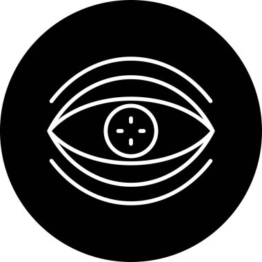 Biyonik Kontak Lens Web simgesi, vektör illüstrasyonu