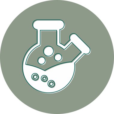 Kimyasal matara simgesi, vektör çizimi basit tasarım