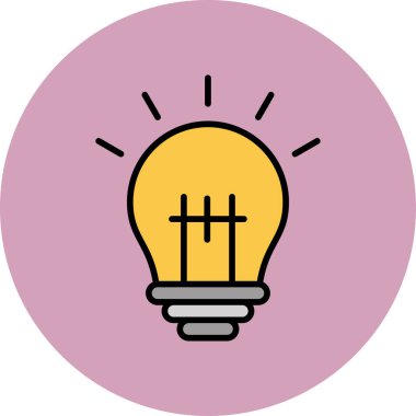 Bulb web icon, vector illustration