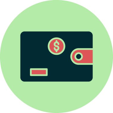 Wallet icon, vector illustration simple design