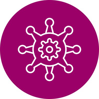 Kalıp ağ simgesi vektör illüstrasyonu