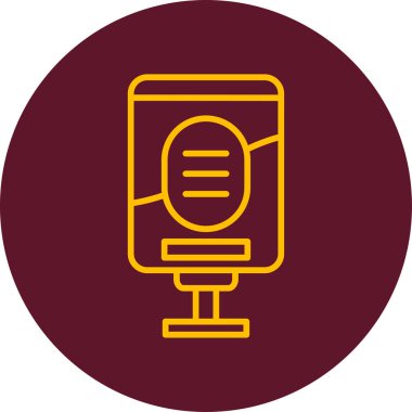 Mupi web simgesi vektör illüstrasyonu