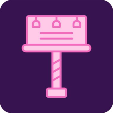 reklam panosu simgesi, vektör illüstrasyonu basit tasarım