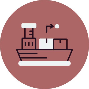 Dağıtım gönderme simgesi, vektör illüstrasyonu