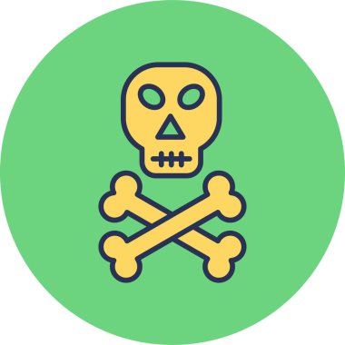 Kafatası simge vektör çizim 