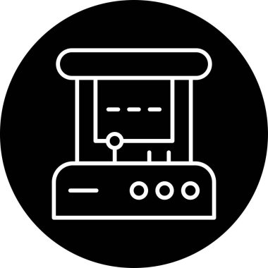 Arcade web simgesi, basit vektör illüstrasyonu