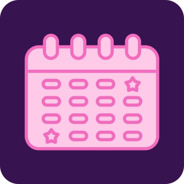 Takvim simgesi, vektör illüstrasyonu basit tasarım