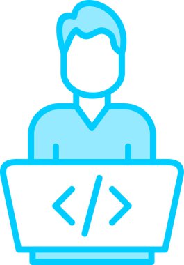 Kodlama. Web simgesi basit illüstrasyon