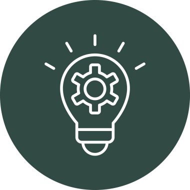 Basit fikir simgesi, vektör illüstrasyonu