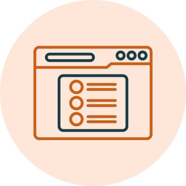 Anket web simgesi vektör illüstrasyonu