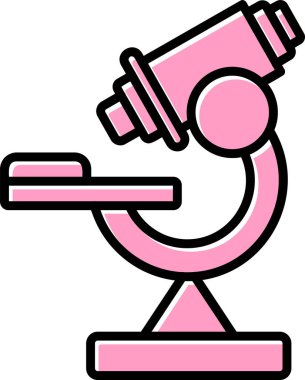 Mikroskop. Web simgesi basit illüstrasyon