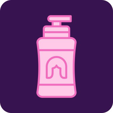 Şampuan simgesinin basit doğrusal çizimi