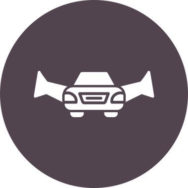 Uçan Araba simgesi vektör illüstrasyonu