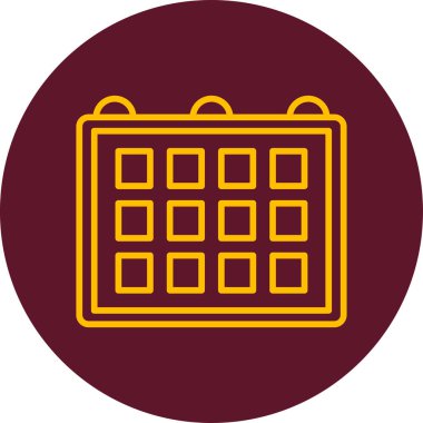 Takvim simgesi, vektör illüstrasyonu basit tasarım