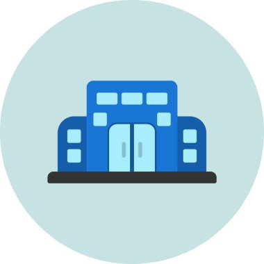 Alışveriş merkezi simgesinin basit özet çizimi 