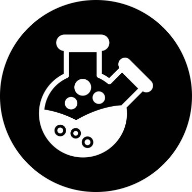 Kimyasal matara simgesi, vektör çizimi basit tasarım