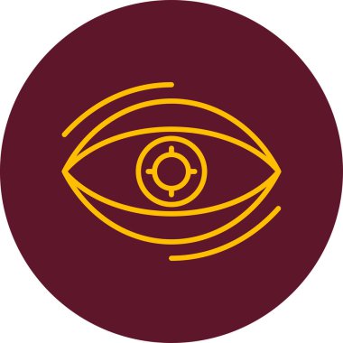 İnsan gözünün basit vektör görüntüsü açıldı, vizyon kavramı