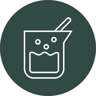 Beaker modern simgesinin vektör illüstrasyonu                          
