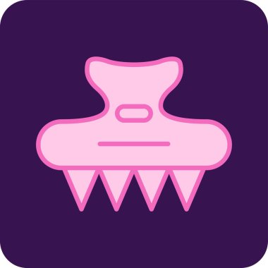 Saç tokası. Web simgesi basit illüstrasyon  