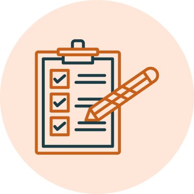 Belge simgesi, vektör illüstrasyonu basit tasarımı test et