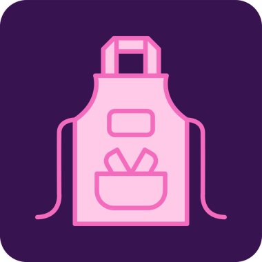 Önlük simgesinin basit doğrusal çizimi