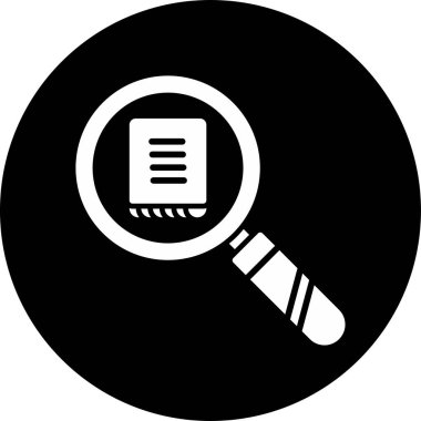 Soyut web arama kavramını temsil eden basitleştirilmiş bir vektör simgesi.