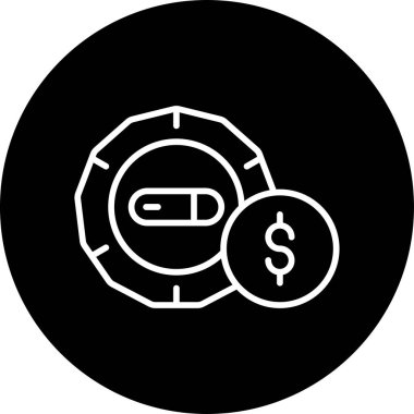 Ödendi. Web simgesi basit illüstrasyon 