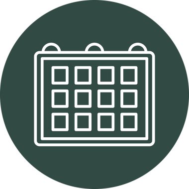 Takvim simgesi, vektör illüstrasyonu basit tasarım