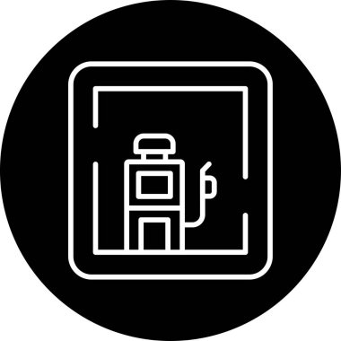 benzinlik ikonu vektör illüstrasyonu