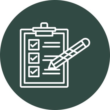 Belge simgesi, vektör illüstrasyonu basit tasarımı test et