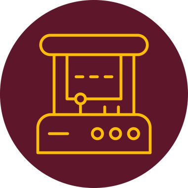 Arcade web simgesi, basit vektör illüstrasyonu