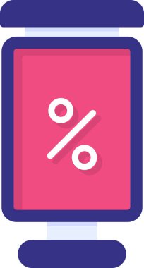 Mupi web simgesi vektör illüstrasyonu