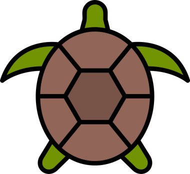 Kaplumbağa. Web simgesi basit illüstrasyon