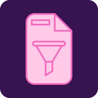 Web simgesi filtreleniyor basit illüstrasyon