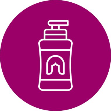 Şampuan simgesinin basit doğrusal çizimi