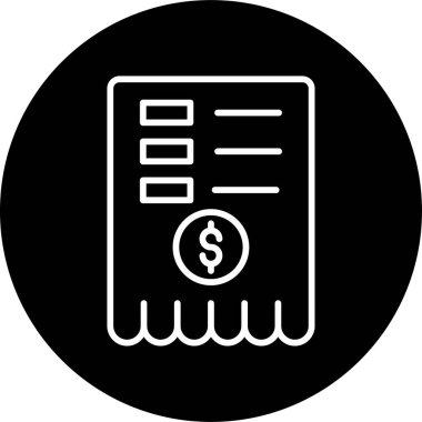 iş makbuzu simgesi, vektör illüstrasyonu