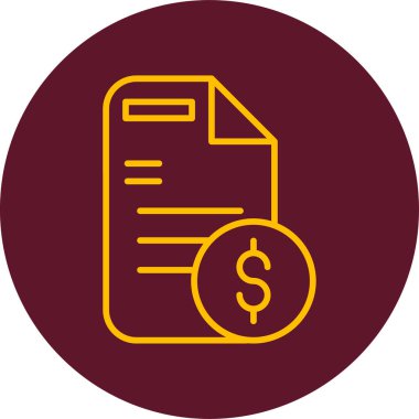 Bir belge simgesinin temiz ve basit vektör illüstrasyonu.