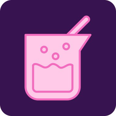 Beaker modern simgesinin vektör illüstrasyonu                          