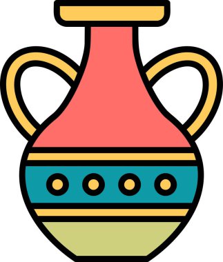 Vazo. Web simgesi basit illüstrasyon