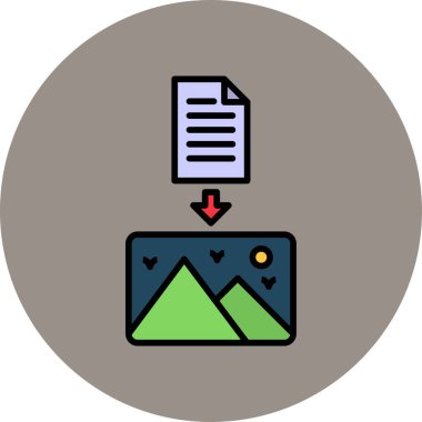 Basit Metin simgesi, vektör illüstrasyonu